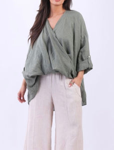 Linen Crossover top