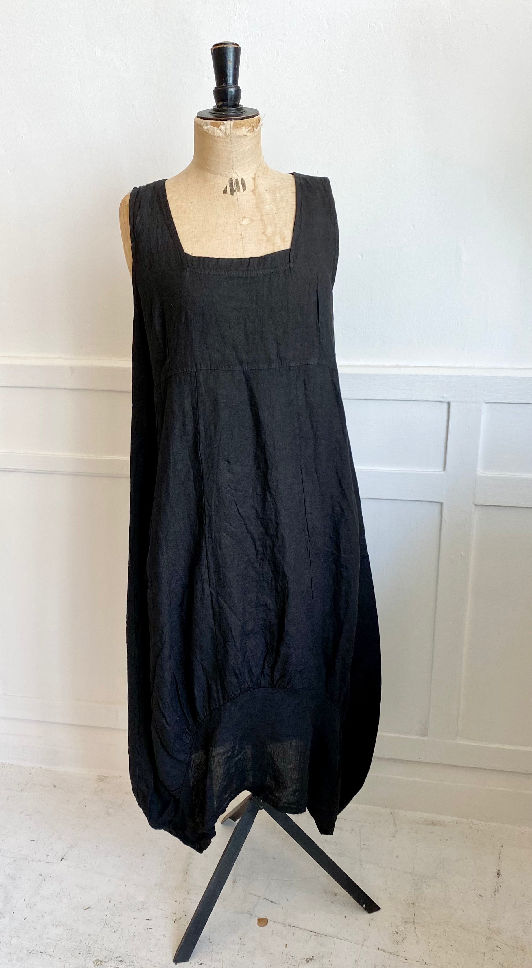 Plain Linen Lagenlook Dress Three Angels Boutique