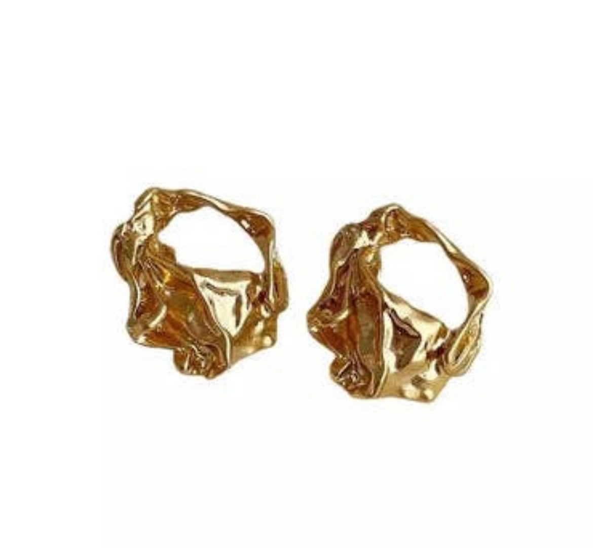 Gold Molton stud earrings